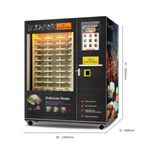 Máquina expendedora de comida lista para comer caliente